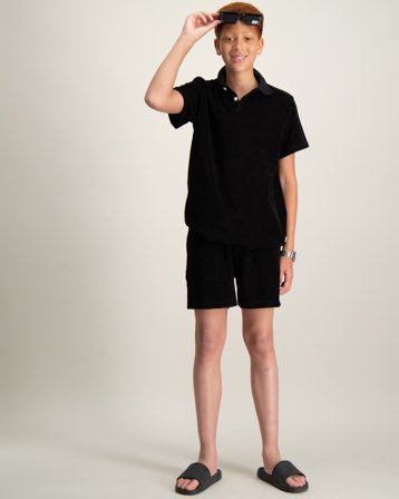 Nikben Terry Shorts Noir Shorts Garçon - Kids Brand Store