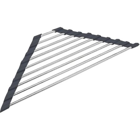 #Oppvaskstativ, Oppvaskstativ, Avrenningsmatte, Triangulært sammenleggbart oppvaskstativ i rustfritt stål#