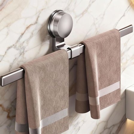 Sugpropp Handdukshängare Enkel (Grå, 20 tum/50 cm)