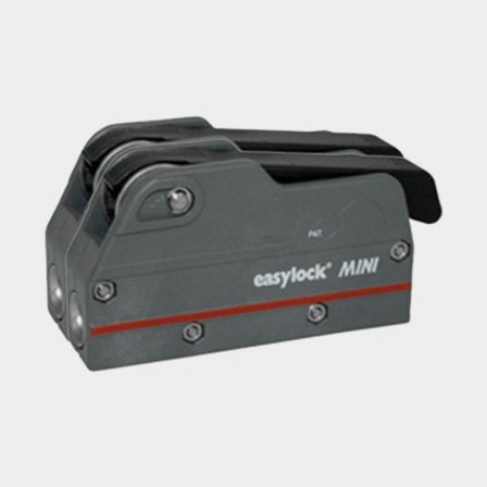 Rope Clutch Easylock Mini, double, for Ø6 - 10 mm line, grey