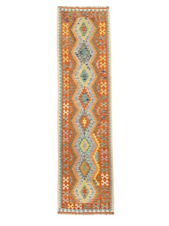 Petit Kilim Afghan Old Style Tapis 85X306 Laine