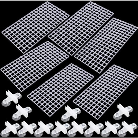 6 stk. Akvarie Gitter, Plast Akvarie Divider, Akvarie Fisketank Separator, til Akvarium for at Adskille Fisk og Forhindre Forskellige Fisk i at Slås