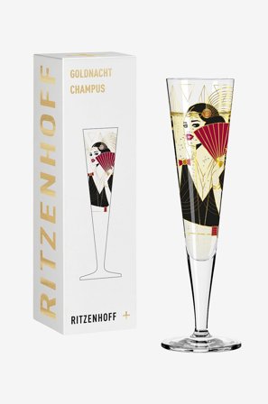 Ritzenhoff - Champagneglas Goldnacht NO:28 - Transparent - Vinglas - Fra Homeroom