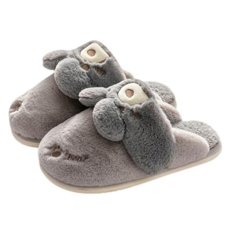 Kvinnor Flat Fuzzy Tofflor Slip On House Skor