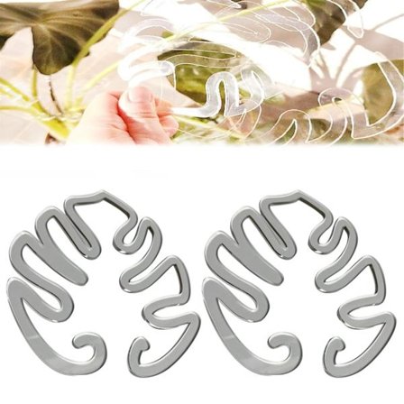 Plast Plantestøtte, Sett Bambusklemme, Gjenbrukbar Plantestøtte, Stilkholder Kompatibel med Planter, Blomster