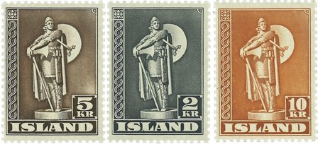 Island 1947 - AFA 215b+231b+241b - Postfrisk
