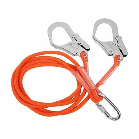 Sikkerhetsline, sikkerhetsklatreline sele fallbeskyttelsesstropp, beskyttelsessele line høyt arbeid belte med stål krok(1.6M)