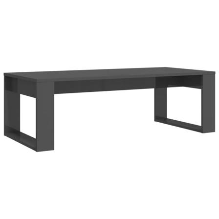 Vidaxl Soffbord Grå Högglans 110x50x35 Cm Spånskiva Grå