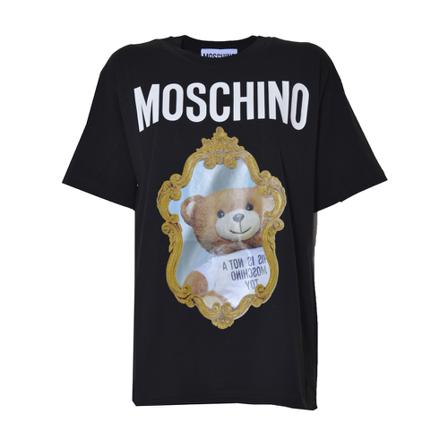 Moschino, T-Shirts Zwart, Dames, Maat:M