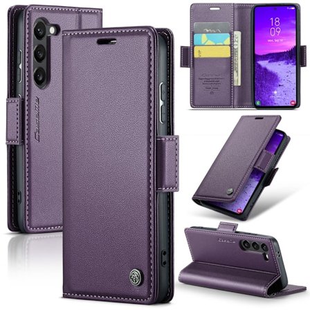 CaseMe Slim Wallet Case RFID-beskyttelse Samsung Galaxy S25 Lilla