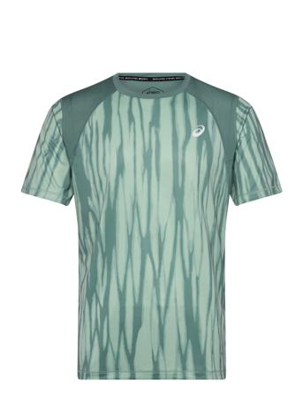 Road All Over Print Ss Top Sport Men Sports Clothes Sport Tops Sport T-Skjorte Green Asics