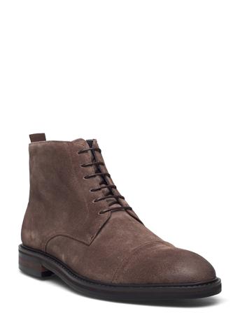 Boot W/Toecap Suede Brown TGA By Ahler