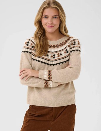 Cream Crcherrie Pullover - Beige - XL