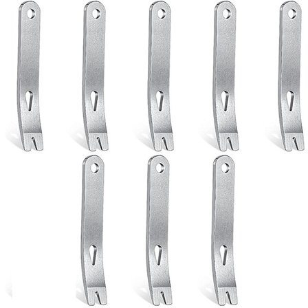 8 st Mini Pry Bar i Rostfritt Stål Platt Stång Multifunktion Pry Bar Mini Kofot Överlevnadsöppningsverktyg Set