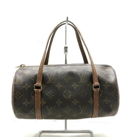 Louis Vuitton Vintage Pre-owned Suede Papillon HandTas , Bruin , Dames , Maat: ONE Size Vintage Tassen