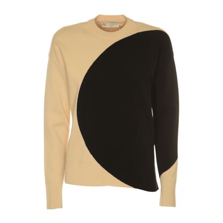 Tory Burch, Round-neck Knitwear Beige, Dames, Maat:S