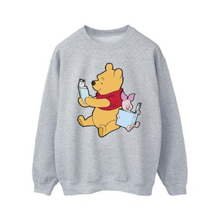 Nalle Puh Herr Tröja Läser Sweatshirt L Sportgrå
