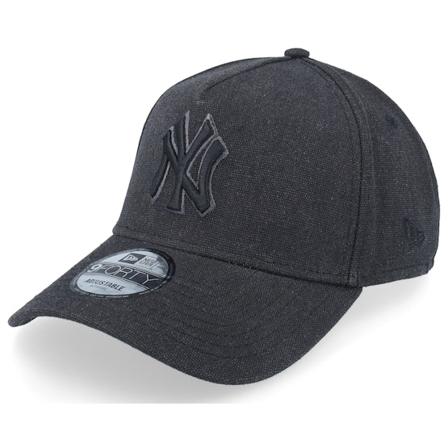 New Era - MLB Schwarz adjustable Cap - New York Yankees Canvas Logo Essentials Black A-frame Adjustable @ Hatstore