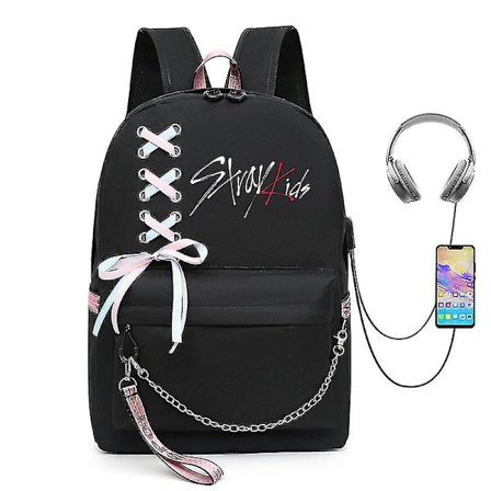 Stray Kids Anime Ryggsekk Casual Daypack Rucksack Bag_Spesialtilbud