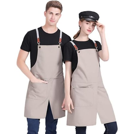 Forklæde, Vandtæt Køkkenforklæde med Lommer, Justerbar Coo, ZQKLA
