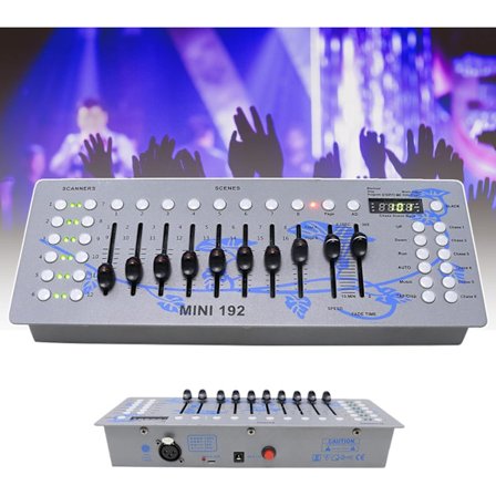 DMX Controller 192 Kanaler DJ Udstyr, Dmx512 Konsol Scenebelysning, Indbygget Batteri: 4.2v 5600mah, Indbygget Mikrofon