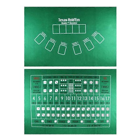 Casino Familj Party Poker Spel Underhållning Leksaker TX Hold'em Duk Flanell 21 Poäng Tärningsbordsmatta{KDO}