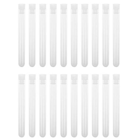 50 st set i plast 3 x 0,5 tum laboratorieprovrör med cap för perfekt för laboratorieskolan