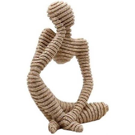 Kreativ sandsteinskulptur, abstrakt figur, dekorativ skulptur av harpikstenker, håndverk