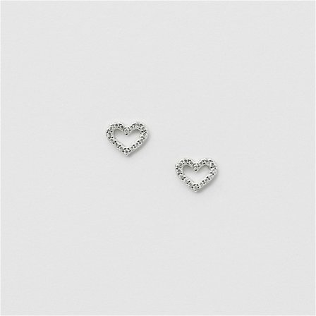 Pavé Heart Studs