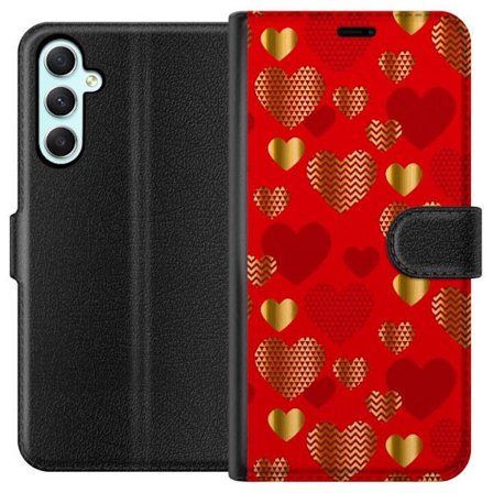 Kompatibelt Plånboksfodral till Samsung Samsung Galaxy A34 GoldenHearts