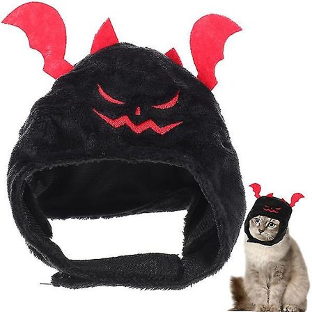 Pet Halloween kostym Pet Halloween Hatt Kattunge Fladdermus Hatt Husdjur Katt Huvudbonader Halloween Pet Supply Svart