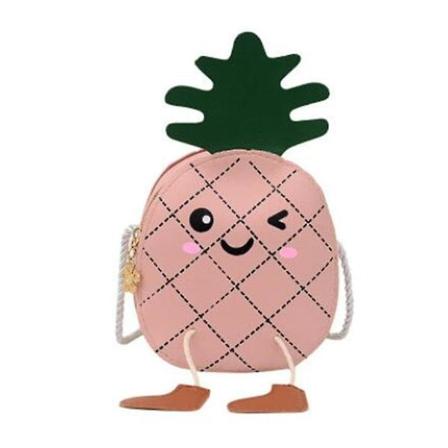 3 stk Søte Tegneserie Ananas Baby Jenter Crossbody-vesker PU-Lær Søte Barn Myntveske Gutter