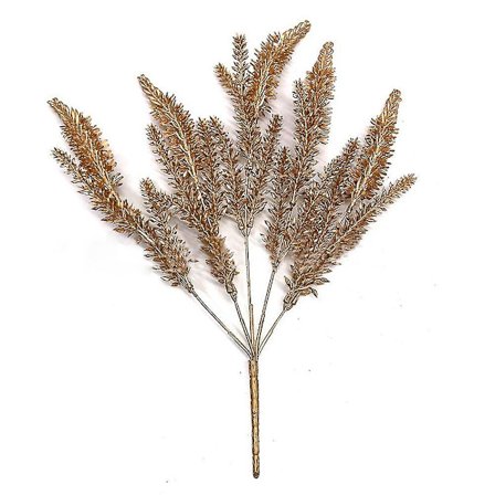 Gyldne sølv kunstige blomster boligindretning buket falske planter jul