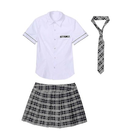 Dame Skolepiger Cosplay Kostume Japansk Skolepige Uniform Sexet Klubtøj Skjorte Med Plaid Nederdel Slips Anime Rollespil Outfit quality-lingling}