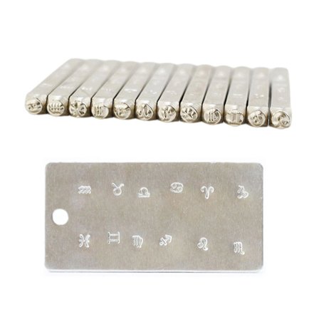12 stk. Metal Punch Værktøj Konstellation Metal Stempel Sæt Til Træ DIY Håndværk-fg-yuhao