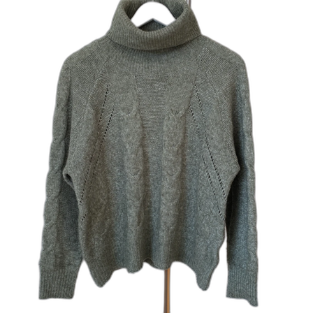 Grönmelerad stickad polotröja från Angelology