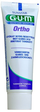 GUM Tandpasta Ortho 75 ml, Medicin & Pleje, Mund & Tandpleje, Tandpasta
