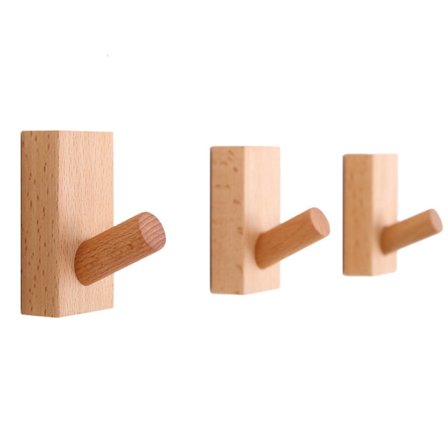 3 Pakke Træ Bøjler Kompatible Frakkekroge Træ Frakkekroge