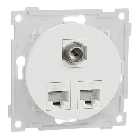 ELKO One Mod.ut.2x8 kat6 UTP 1xF/IEC RH