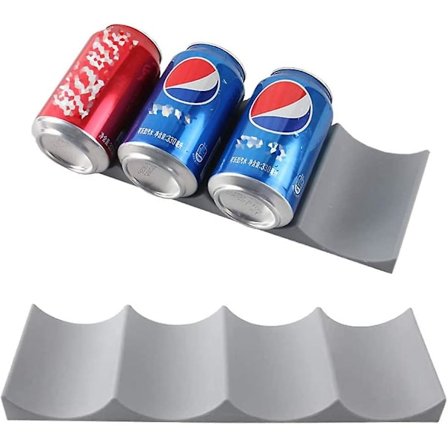 Europæisk stil vinstativ, 2-delt organizer, organizer til køkken, køleskab, restaurant, bar, vin, drikkevarer (grå)