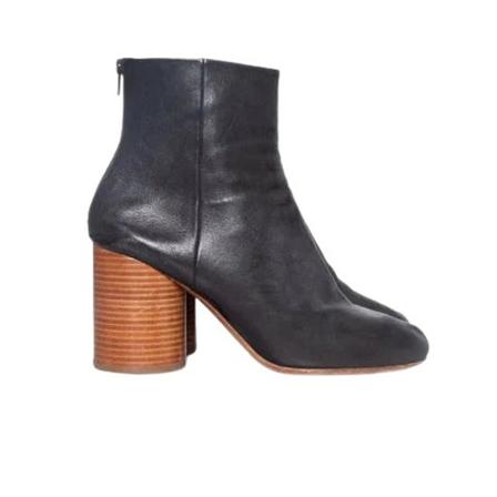 Maison Margiela Pre-owned Pre-ownedLeatherLaarzen , Zwart , Dames , Maat: 38 EU Vintage Schoenen