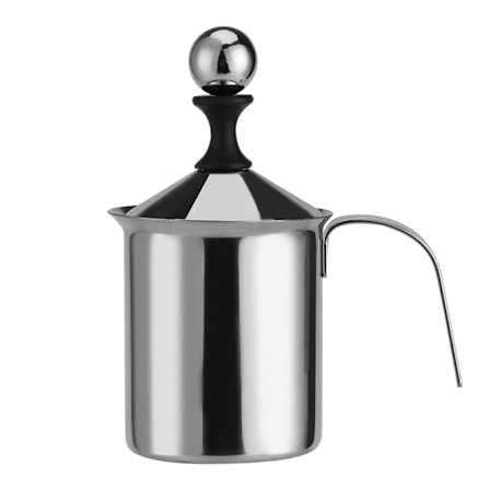 400 ML/800 ML rustfrit stål manuel mælkeskummer dobbeltnet kaffeskummer flødeskum mixer pisker