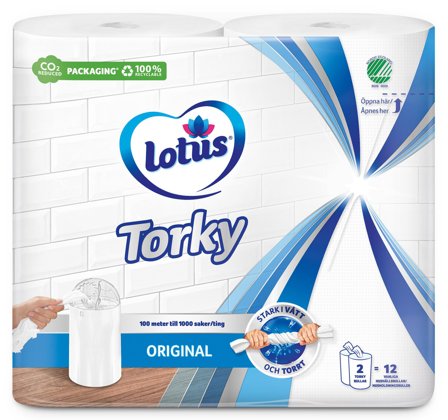 Tork Torkrulle Lotus Torky 1-lag vit 12/fp - Lyreco - Städ och hygien > Toalettpapper och torkpapper > Torkrullar