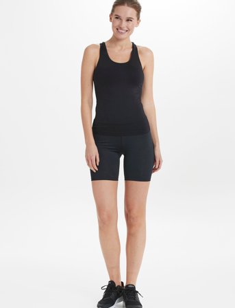 Endurance Katrina W Seamless Top - Black - S/M