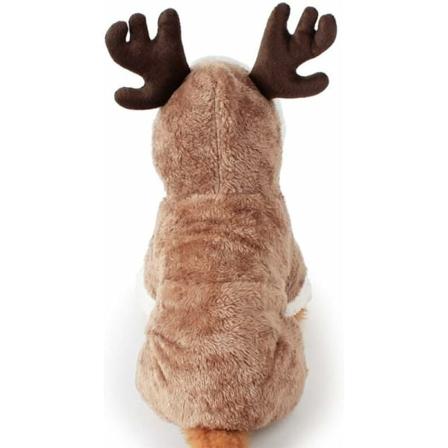Söt julhuva Hundkläder Varma Vinter Ren Hjortar Älgfleecekläder För Katter Hundar Juldräkt