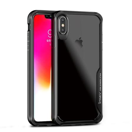 iPhone 9 Plus IPAKY Iskukestävä Hybriidi Muovinen Takasuojakuori - Musta Black