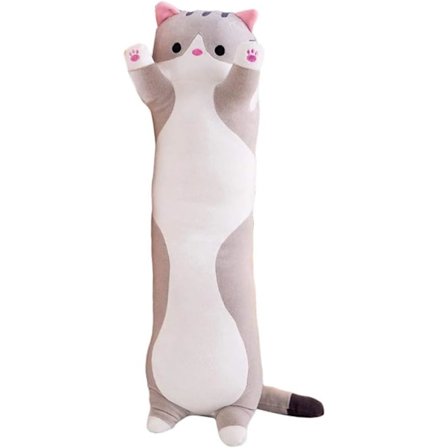 70 cm, gosedjur kattkudde kattunge söt plyschleksak hudvänlig