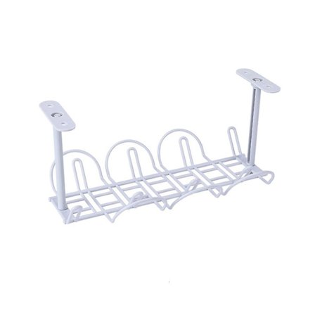 Hållare för strömuttag under bord, hängande hylla, trådkorgsorganisatör