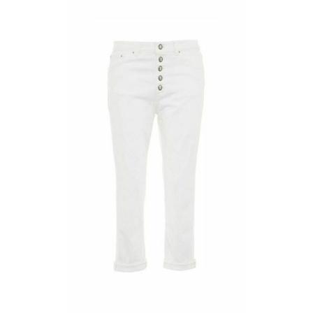 Dondup, Cropped Jeans Wit, Dames, Maat:W29