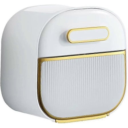 Vægmonteret toiletpapirboks Toiletrulle Pumpe Papir Opbevaringsbeholder Punch-fri Vandtæt Stativ